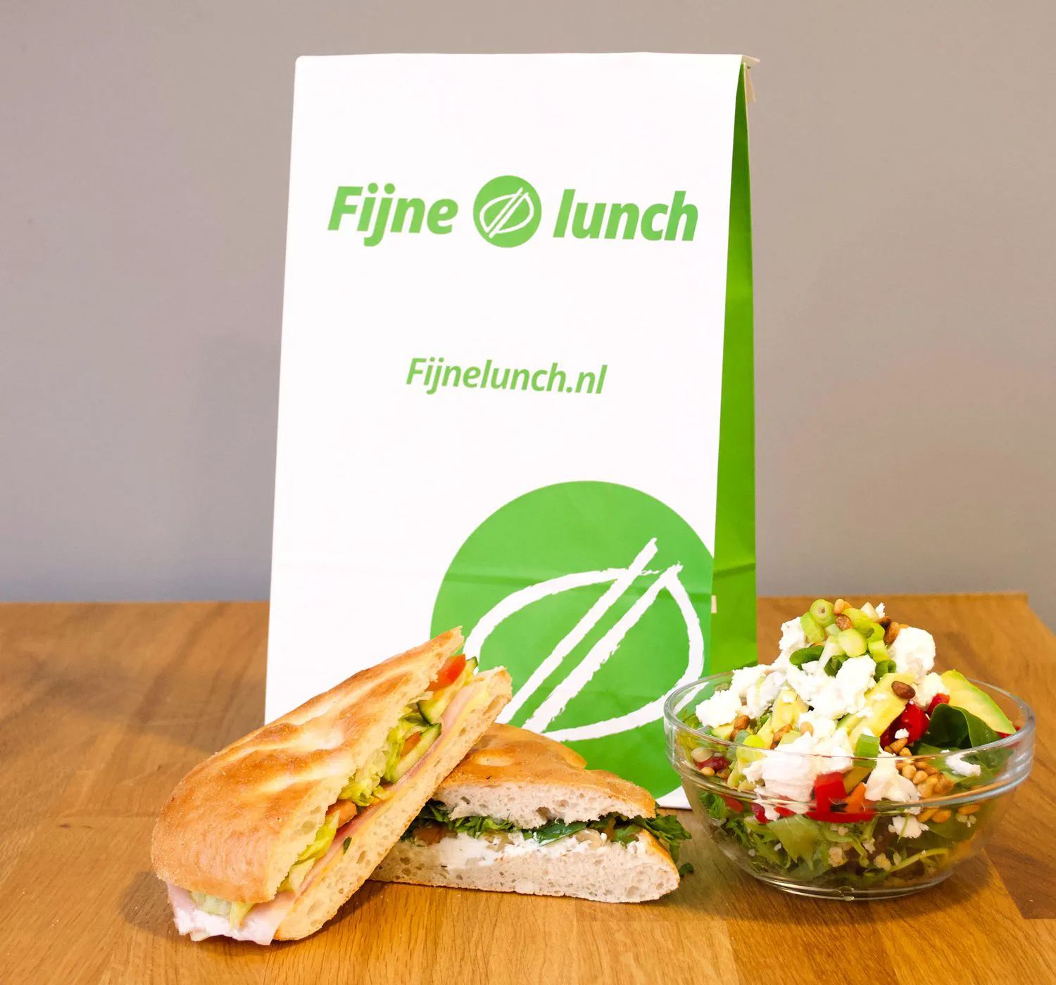 Lunchtas fijne sandwiches & salade