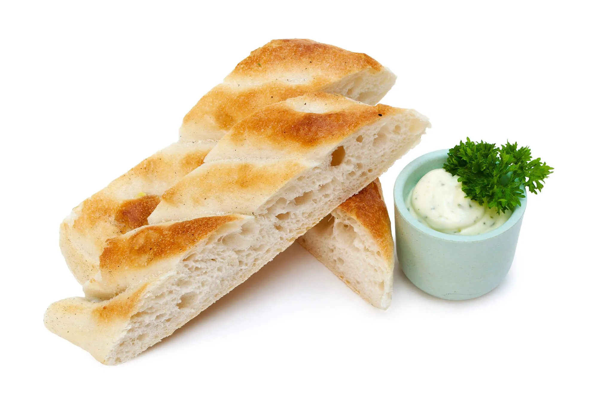 Brood met kruidensaus